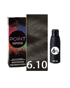 Краска для волос тон 6 10 Русый пепельный для седых волос Оксид 6 Point