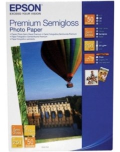 Фотобумага Premium Semigloss Photo Paper 10х15 50 листов C13S041765 Epson