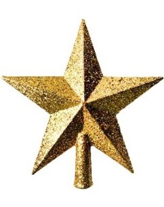 Новогоднее украшение Верхушка Звезда парча золотой Greenterra