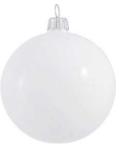 Елочная игрушка и новогоднее украшение Шар для елки д 8см эмаль белый Orbital
