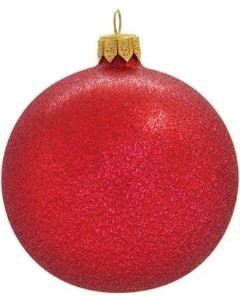 Елочная игрушка и новогоднее украшение Шар для елки д 8см глитер рубин Orbital