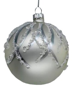 Набор шаров 8см 4шт шампань стекло арт EBV045390 Christmas touch