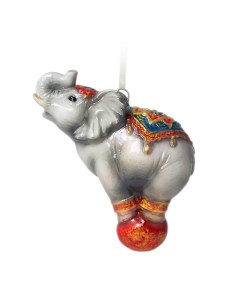 Елочное украшение Цирковой слон арт ЕГ 50 Грай
