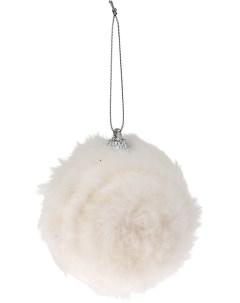 Шар елочный Snowball 8 см белый AAE324010 Christmas decoration