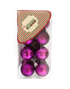 Набор шаров 16 шт 4 см фиолетовый N3 4016AB Christmas touch
