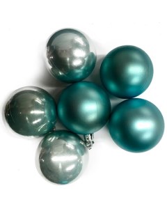 Набор шаров 6 шт 6 см голубой N3 6006BT Christmas touch