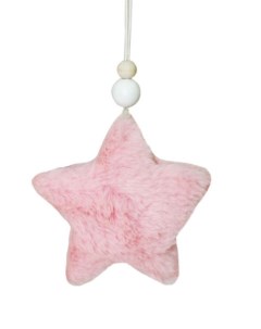 Новогоднее подвесное украшение Розовая звездочка из меха арт 89503 Magic time