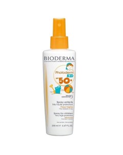 Солнцезащитный детский Кид спрей SPF 50 для лица и тела Photoderm 200 Bioderma