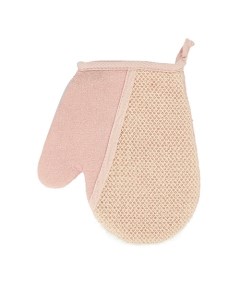 Мочалка рукавица для тела розовая нейлон Deco.