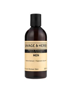 Мужской травяной регулирующий шампунь для жирных волос из крапивы 250 Savage & herbs