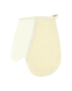 Мочалка рукавица для тела натуральная лен Deco.