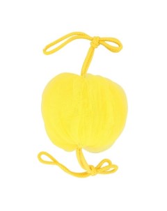 Мочалка шар для тела синтетическая с ручками yellow Deco.