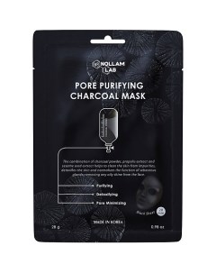 Корейская угольная тканевая маска для очищения лица Nollam lab