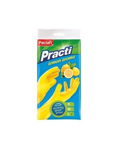 Перчатки резиновые с ароматом лимона Paclan