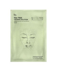 Тканевая маска сыворотка для лица успокаивающая с экстрактом чайного дерева 25 Steblanc