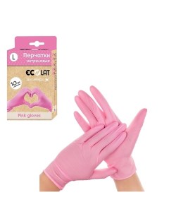 Нитриловые перчатки Pink размер M Ecolat