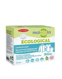 Экологичный стиральный порошок для белого белья и одежды 1200 Molecola
