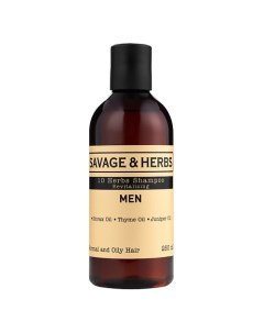 Мужской восстанавливающий шампунь с 10 травами 250 0 Savage & herbs