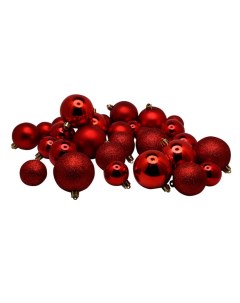 Набор шаров 30 шт 6 5 4 см красный N4 LX30BALL RED Christmas touch