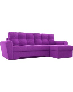 Угловой диван Амстердам 77 правый 58497 микровельвет фиолетовый Mebelico
