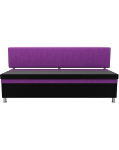 Кухонный диван Стайл микровельвет черно фиолетовый Mebelico