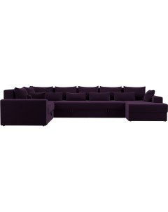 П образный диван Мэдисон П 93 левый велюр фиолетовый Mebelico