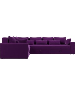 Угловой диван Мэдисон Long 92 левый микровельвет фиолетовый Mebelico