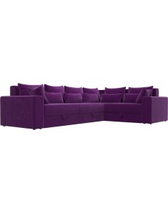 Угловой диван Мэдисон Long 92 правый микровельвет фиолетовый Mebelico
