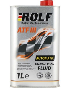 Трансмиссионное масло ATF III 1л 322431 Rolf