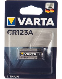 Батарейка аккумулятор зарядное PROF LITHIUM CR123A BLI 1 Varta