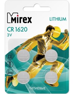 Батарейка CR1620 4 шт 23702 CR1620 E4 Mirex