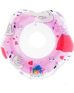 Круг на шею Flipper Лебединое озеро для купания малышей музыкальный розовый FL005 Roxy-kids