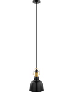Потолочный подвесной светильник Подвес GILWELL 1х60W E27 O185 H1100 сталь черный бронза 49693 Eglo