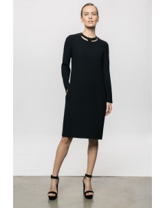 Черное платье с акцентным вырезом Vassa&co