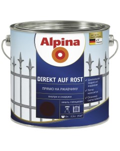 Эмаль Direkt auf Rost RAL8017 750л шоколадный Alpina