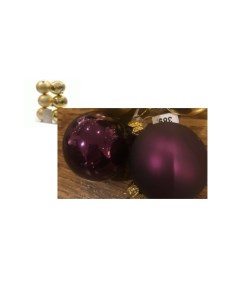 Набор шаров ел ТМ 6см 6шт фиолет полипроп арт N3 6006BT Christmas touch