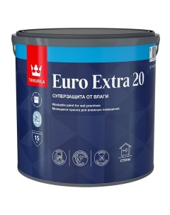 Краска для влажных помещений EURO EXTRA 20 A п мат 2 7 л Tikkurila