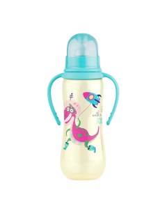 Бутылочка для кормления с соской молочной и ручкой с рождения Lubby