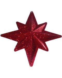 Новогоднее украшение Звезда 45 см парча красный Greenterra