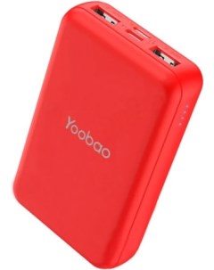 Портативное зарядное устройство P10W красный Yoobao