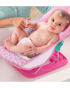 Горка для купания Deluxe Baby Bather с подголовником розовый волны Summer infant
