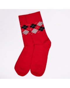 Носки детские интарсия Красные Merino Wool&cotton
