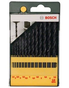 Сверла ц х по металлу набор 13шт 1 5 6 5мм X Line 2607019441 Bosch