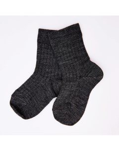 Носки детские Серый рубчик Merino Wool&cotton