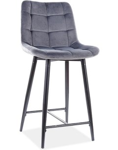 Барный стул CHIC H 2 VELVET New серый черный CHICH2VCSZ Signal