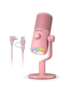Проводной микрофон DM30 розовый Maono