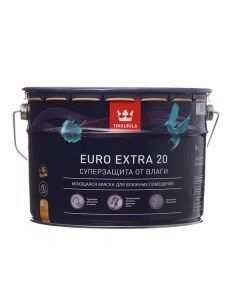 Краска для влажных помещений EURO EXTRA 20 A п мат 9 л Tikkurila