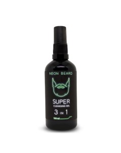 Супер очищающий гель для лица и бороды GREEN NEON Экзотическая Вербена 100 Neon beard