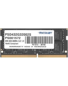 Оперативная память Signature Line 32GB DDR4 SODIMM PSD432G32002S Patriot