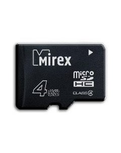 Карта памяти microSDHC Class 4 4GB 13612 MCROSD04 Mirex